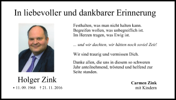 Anzeige von Holger Zink von MGO