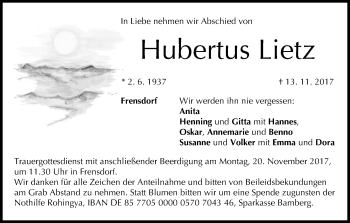 Anzeige von Hubertus Lietz von MGO