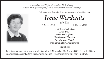 Anzeige von Irene Werdenits von MGO