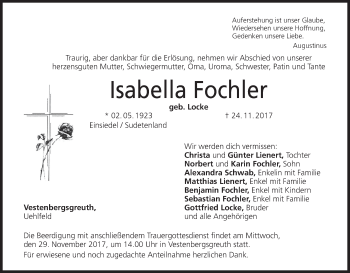 Anzeige von Isabella Fochler von MGO