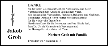 Anzeige von Jakob Groh von MGO