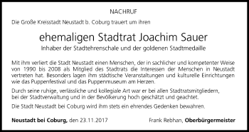 Anzeige von Joachim Joachim Sauer von MGO