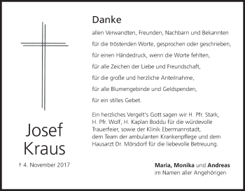 Anzeige von Josef Kraus von MGO