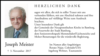 Anzeige von Joseph Meister von MGO