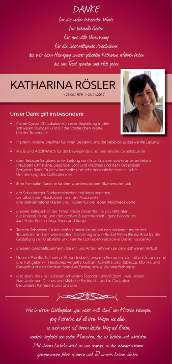 Anzeige von Katharina Rösler von MGO