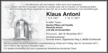 Anzeige von Klaus Antoni von MGO