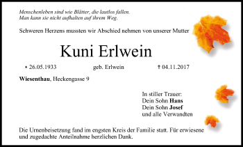 Anzeige von Kuni Erlwein von MGO