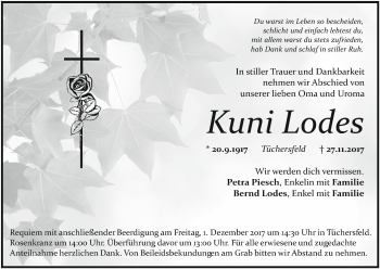 Anzeige von Kuni Lodes von MGO