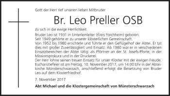 Anzeige von Leo Preller von MGO