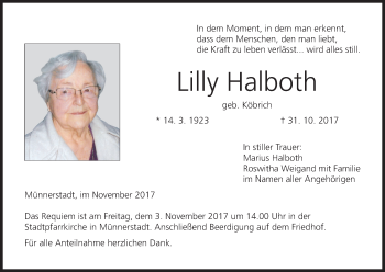 Anzeige von Lilly Halboth von MGO