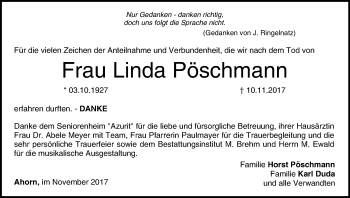 Anzeige von Linda Pöschmann von MGO