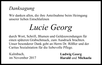 Anzeige von Lucie Georg von MGO