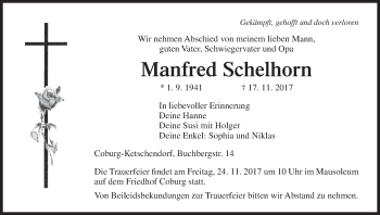Anzeige von Manfred Schelhorn von MGO