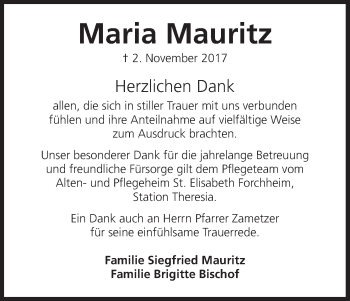Anzeige von Maria Mauritz von MGO