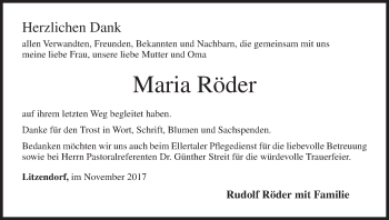 Anzeige von Maria Röder von MGO