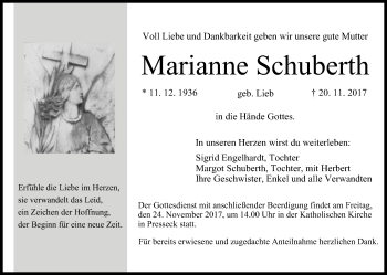 Anzeige von Marianne Schuberth von MGO