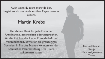 Anzeige von Martin Krebs von MGO