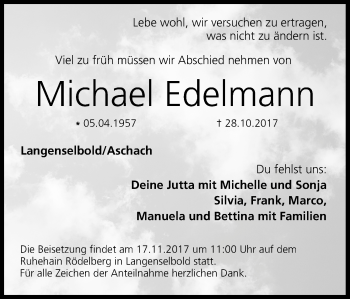 Anzeige von Michael Edelmann von MGO