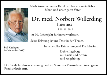 Anzeige von Norbert Willerding von MGO