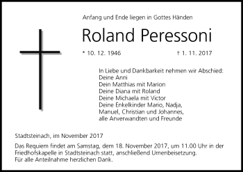 Anzeige von Roland Peressoni von MGO