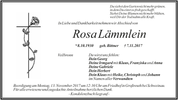 Anzeige von Rosa Lämmlein von MGO
