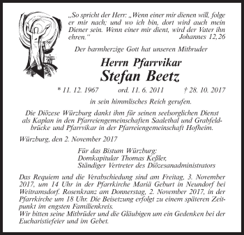 Anzeige von Stefan Beetz von MGO