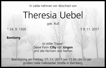 Anzeige von Theresia Uebel von MGO
