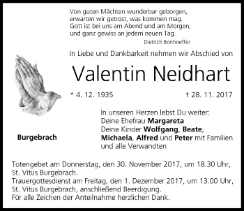 Anzeige von Valentin Neidhart von MGO