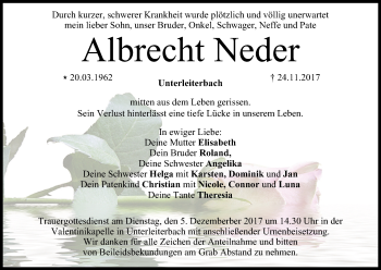 Anzeige von Albrecht Neder von MGO