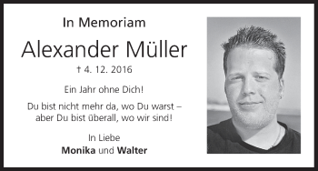 Anzeige von Alexander Müller von MGO