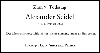 Anzeige von Alexander Seidel von MGO