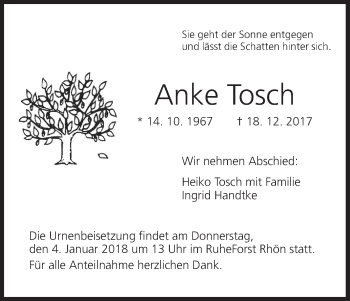 Anzeige von Anke Tosch von MGO