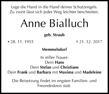Anzeige von Anne Bialluch von MGO