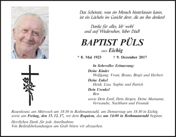 Anzeige von Baptist Püls von MGO