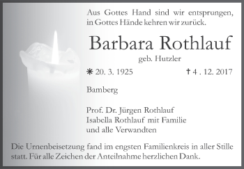 Anzeige von Barbara Rothlauf von MGO
