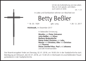 Anzeige von Betty Beßler von MGO