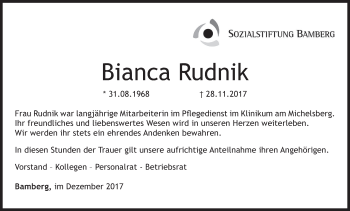 Anzeige von Bianca Rudnik von MGO