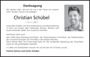 Anzeige von Christian Schübel von MGO