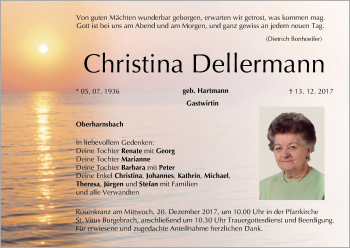 Anzeige von Christina Dellermann von MGO