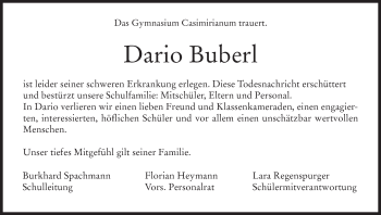 Anzeige von Dario Buberl von MGO