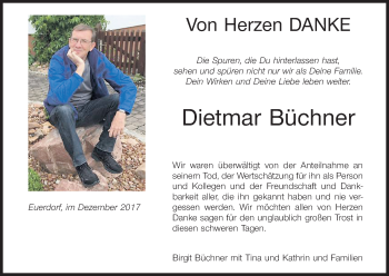 Anzeige von Dietmar Büchner von MGO