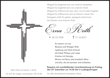 Anzeige von Erna Roth von MGO