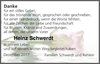 Anzeige von Heinz Schwerdt von MGO