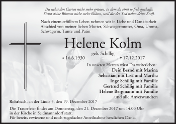 Anzeige von Helene Kolm von MGO