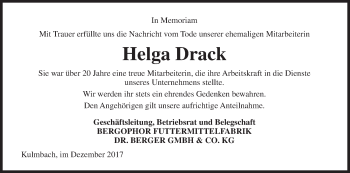 Anzeige von Helga Drack von MGO