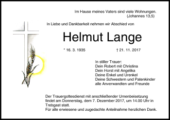 Anzeige von Helmut Lange von MGO
