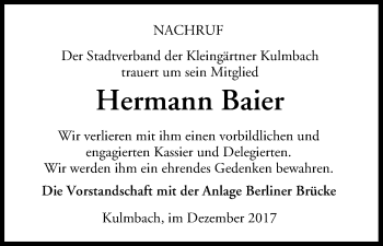 Anzeige von Hermann Baier von MGO