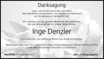 Anzeige von Inge Denzler von MGO