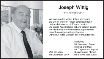 Anzeige von Joseph Wittig von MGO
