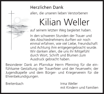 Anzeige von Kilian Weller von MGO